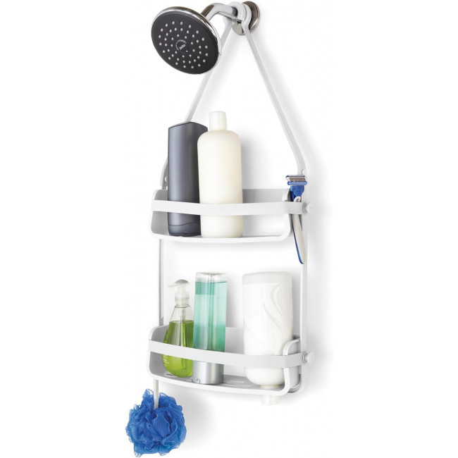 Umbra Flex Shower Caddy Πλαστική Ραφιέρα Ντουζιέρας - White