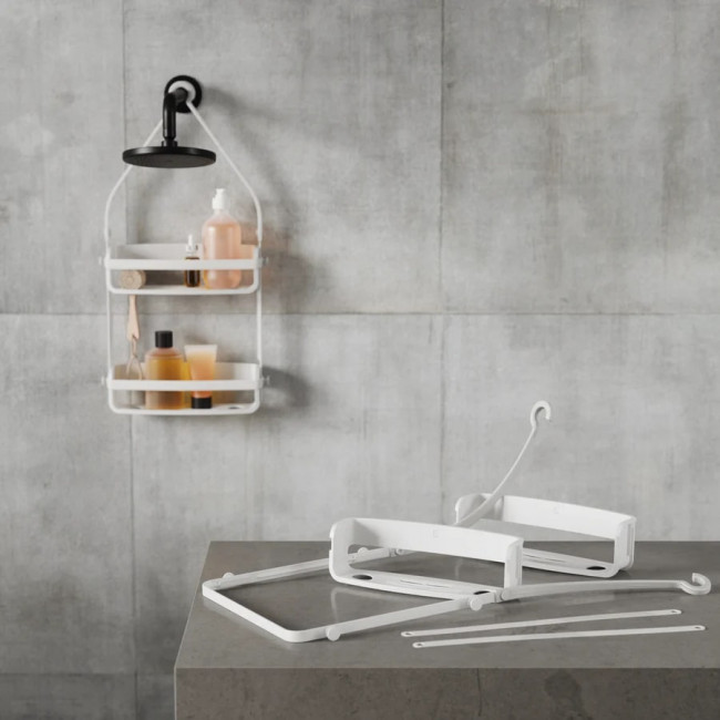 Umbra Flex Shower Caddy Πλαστική Ραφιέρα Ντουζιέρας - White