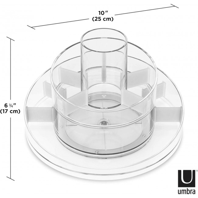 Umbra Cascada Περιστρεφόμενος Οργανωτής Καλλυντικών - Clear