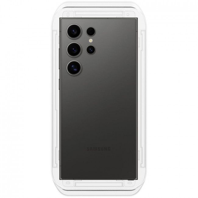 Spigen Samsung Galaxy S24 Ultra Glas.TR Privacy EZ Fit 2.5D 9H Αντιχαρακτικό Γυαλί Οθόνης - 2 Τεμάχια - Clear / Black - AGL07625