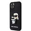 Karl Lagerfeld iPhone 15 Plus - Karl and Choupette Ikonik 3D Σκληρή Θήκη - Black - KLHCP15M3DRKCNK