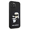 Karl Lagerfeld iPhone 15 Plus - Karl and Choupette Ikonik 3D Σκληρή Θήκη - Black - KLHCP15M3DRKCNK