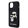 Karl Lagerfeld iPhone 15 Plus - Karl and Choupette Ikonik 3D Σκληρή Θήκη - Black - KLHCP15M3DRKCNK