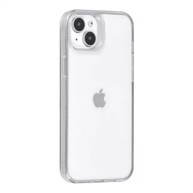 TUNIQ iPhone 15 Plus / 14 Plus - Σκληρή Θήκη με Πλαίσιο Σιλικόνης - Ημιδιάφανο Λευκό / Διάφανο