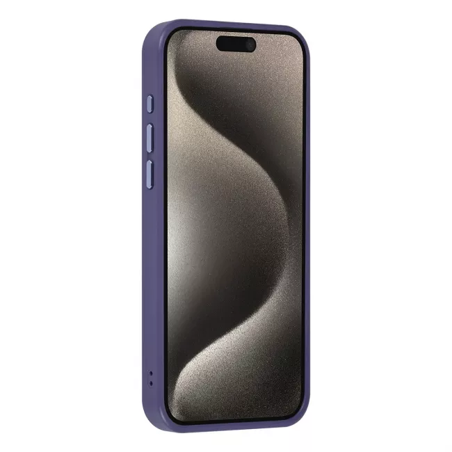 TUNIQ iPhone 15 Pro Max - Σκληρή Θήκη με Πλαίσιο Σιλικόνης - Μοβ / Διάφανο