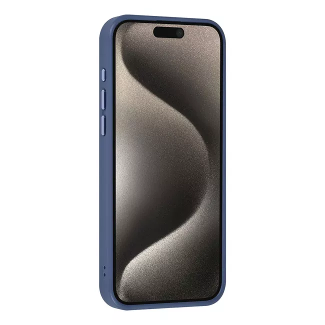 TUNIQ iPhone 15 Pro Max - Σκληρή Θήκη με Πλαίσιο Σιλικόνης - Μπλε / Διάφανο