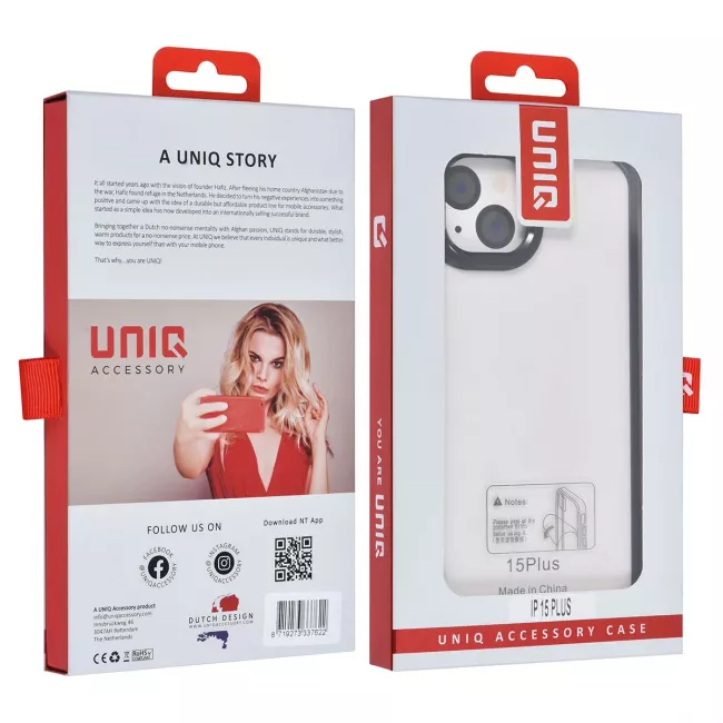 TUNIQ iPhone 15 Plus / 14 Plus - Σκληρή Θήκη με Πλαίσιο Σιλικόνης - Μαύρο / Διάφανο