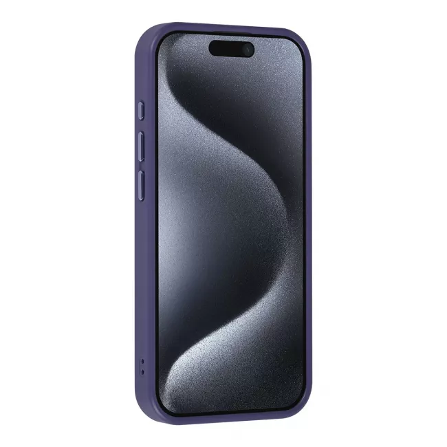 TUNIQ iPhone 15 Pro - Σκληρή Θήκη με Πλαίσιο Σιλικόνης - Μοβ / Διάφανο