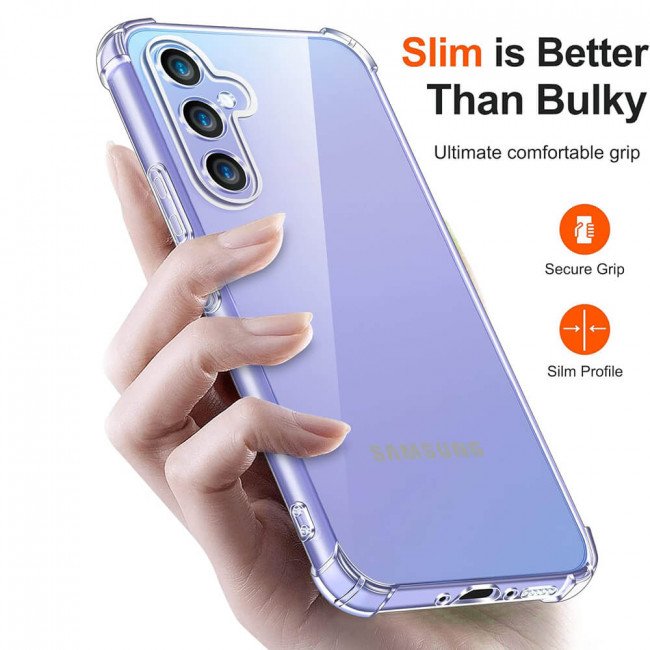 Techsuit Samsung Galaxy A55 5G - Shockproof - Θήκη Σιλικόνης με Ενισχυμένες Γωνίες - Clear