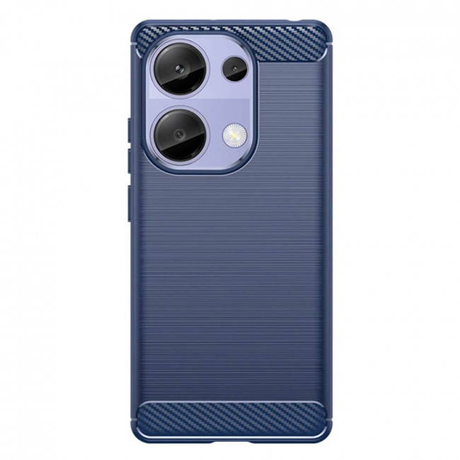 Techsuit Xiaomi Redmi Note 13 Pro 4G / Poco M6 Pro 4G - Θήκη Σιλικόνης - Σχέδιο Carbon - Blue