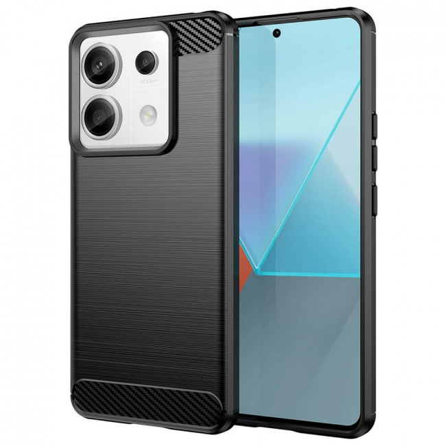 Techsuit Xiaomi Redmi Note 13 Pro 5G / Poco X6 - Θήκη Σιλικόνης - Σχέδιο Carbon - Black