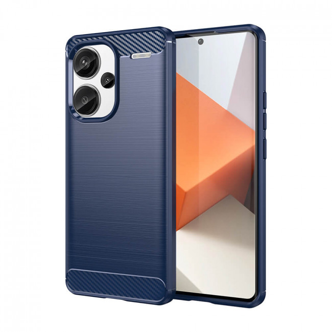 Techsuit Xiaomi Redmi Note 13 Pro+ 5G - Θήκη Σιλικόνης - Σχέδιο Carbon - Blue