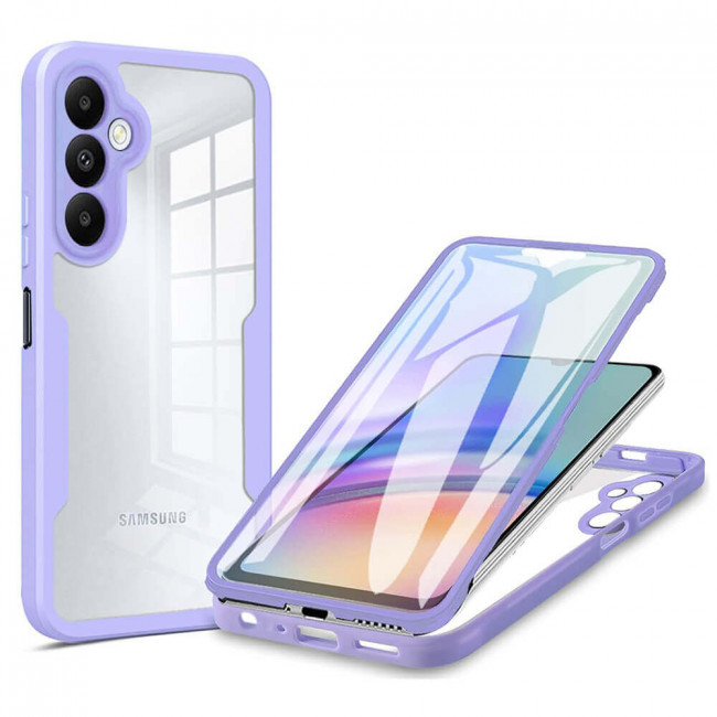 Techsuit Samsung Galaxy A15 4G / A15 5G - ColorVerse 360 - Θήκη Full Body με Προστασία Οθόνης - Purple