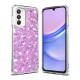 Techsuit Samsung Galaxy A15 4G / A15 5G - Sparkly Glitter - Σκληρή Θήκη με Πλαίσιο Σιλικόνης - Magenta