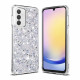 Techsuit Samsung Galaxy A25 5G - Sparkly Glitter - Σκληρή Θήκη με Πλαίσιο Σιλικόνης - White