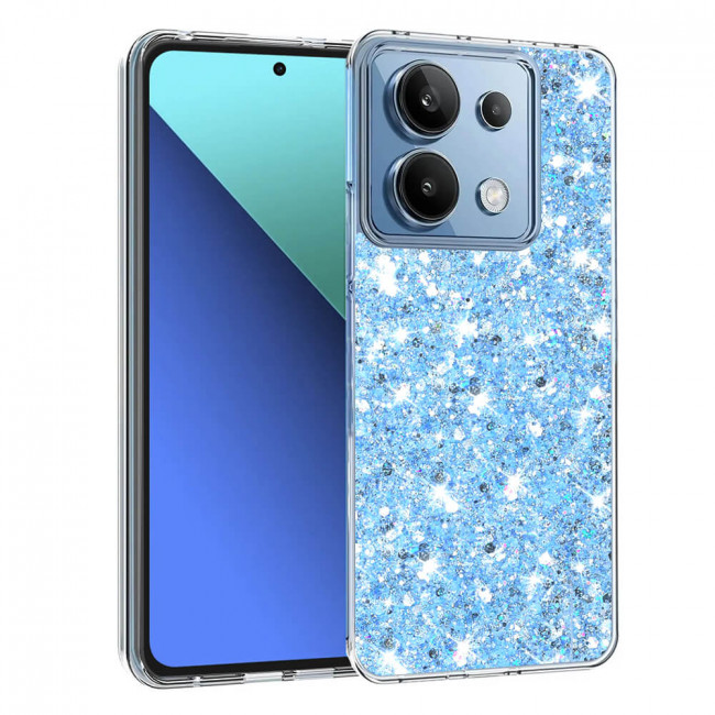 Techsuit Xiaomi Redmi Note 13 4G - Sparkly Glitter - Σκληρή Θήκη με Πλαίσιο Σιλικόνης - Blue