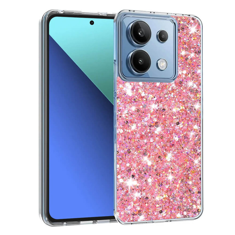 Techsuit Xiaomi Redmi Note 13 4G - Sparkly Glitter - Σκληρή Θήκη με Πλαίσιο Σιλικόνης - Pink