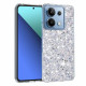 Techsuit Xiaomi Redmi Note 13 4G - Sparkly Glitter - Σκληρή Θήκη με Πλαίσιο Σιλικόνης - White