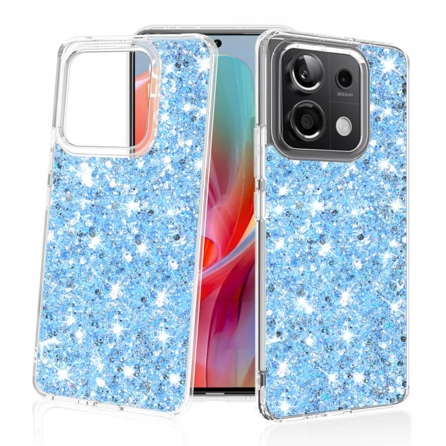 Techsuit Xiaomi Redmi Note 13 Pro 5G / Poco X6 - Sparkly Glitter - Σκληρή Θήκη με Πλαίσιο Σιλικόνης - Blue