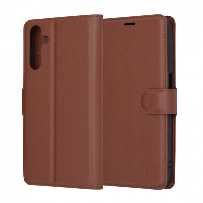 Techsuit Samsung Galaxy A15 4G / A15 5G - Leather Folio - Θήκη Πορτοφόλι από Δερματίνη με Stand - Brown