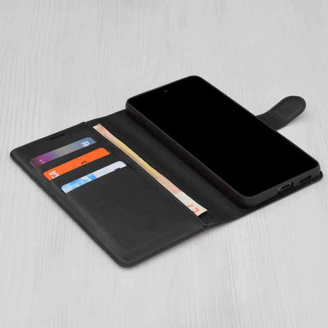 Techsuit Xiaomi Redmi Note 13 4G - Leather Folio - Θήκη Πορτοφόλι από Δερματίνη με Stand - Black