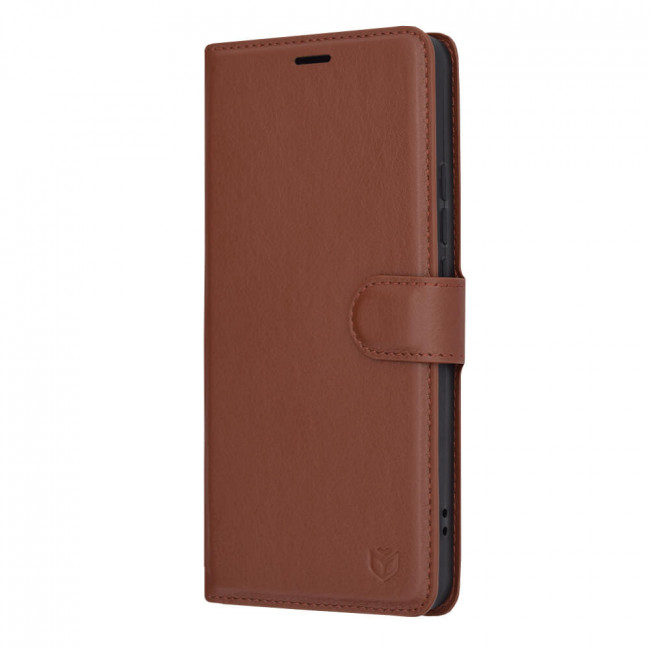 Techsuit Xiaomi Redmi Note 13 4G - Leather Folio - Θήκη Πορτοφόλι από Δερματίνη με Stand - Brown