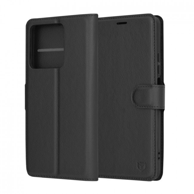 Techsuit Xiaomi Redmi Note 13 5G - Leather Folio - Θήκη Πορτοφόλι από Δερματίνη με Stand - Black