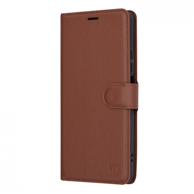 Techsuit Xiaomi Redmi Note 13 5G - Leather Folio - Θήκη Πορτοφόλι από Δερματίνη με Stand - Brown