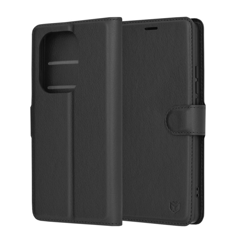 Techsuit Xiaomi Redmi Note 13 Pro 4G / Poco M6 Pro 4G - Leather Folio - Θήκη Πορτοφόλι από Δερματίνη με Stand - Black