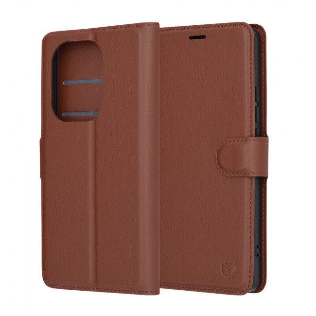 Techsuit Xiaomi Redmi Note 13 Pro 4G / Poco M6 Pro 4G - Leather Folio - Θήκη Πορτοφόλι από Δερματίνη με Stand - Brown