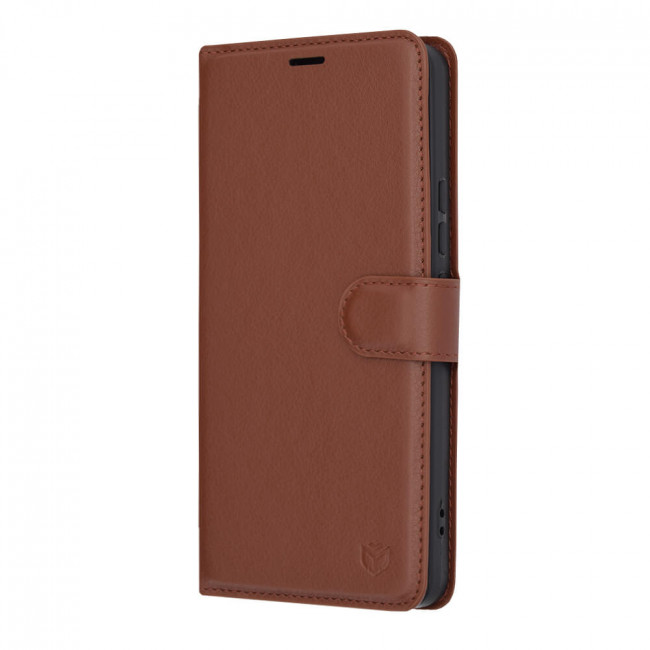 Techsuit Xiaomi Redmi Note 13 Pro 5G / Poco X6 - Leather Folio - Θήκη Πορτοφόλι από Δερματίνη με Stand - Brown