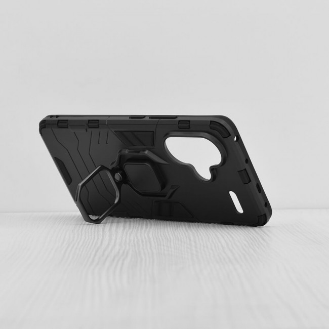 Techsuit Xiaomi Redmi Note 13 Pro+ 5G - Silicone Shield - Σκληρή Θήκη με Δαχτυλίδι Συγκράτησης - Black