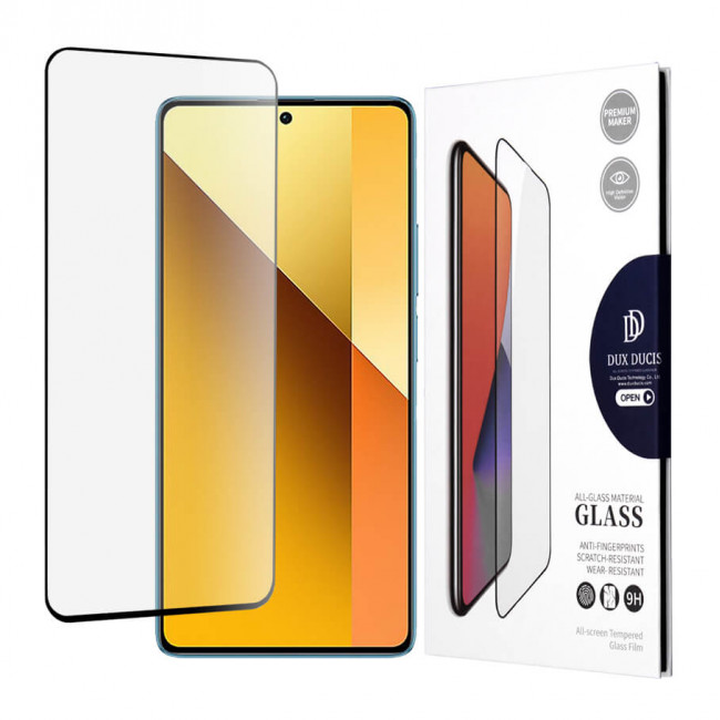 Dux Ducis Xiaomi Redmi Note 13 4G / 5G / Note 13 Pro 4G / 5G / Poco M6 Pro 4G / Poco X6 - Προστασία Οθόνης - Full Screen 9H Αντιχαρακτικό Γυαλί Tempered Glass - Διάφανο / Μαύρο