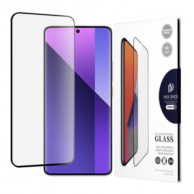 Dux Ducis Xiaomi Redmi Note 13 Pro+ 5G - Προστασία Οθόνης - Full Screen 9H Αντιχαρακτικό Γυαλί Tempered Glass - Διάφανο / Μαύρο