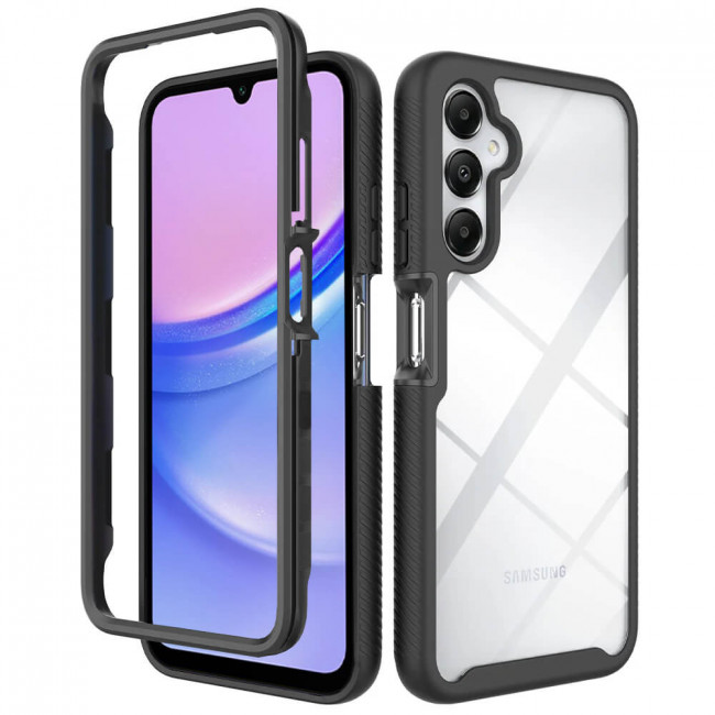 Techsuit Samsung Galaxy A15 4G / A15 5G - Defense360 Pro - Θήκη Full Body Case με Προστασία Οθόνης - Black