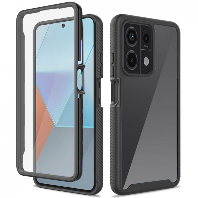 Techsuit Xiaomi Redmi Note 13 Pro 5G / Poco X6 - Defense360 Pro - Θήκη Full Body Case με Προστασία Οθόνης - Black