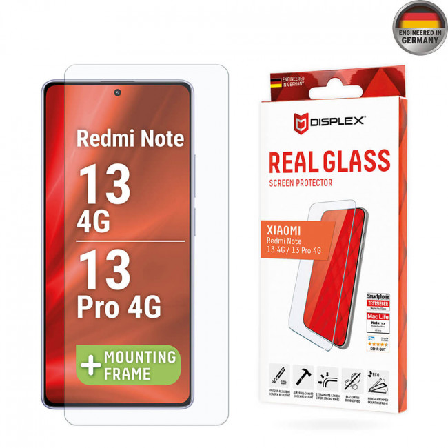 Displex Xiaomi Redmi Note 13 4G / Note 13 Pro 4G / Poco M6 Pro 4G - Premium Real Glass 2D - Προστασία Οθόνης - Αντιχαρακτικό Γυαλί / Tempered Glass - Διάφανο