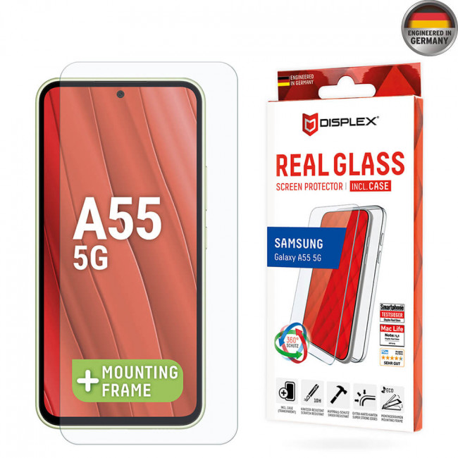 Displex Samsung Galaxy A55 5G - Premium Αντιχαρακτικό Γυαλί / Tempered Glass και Θήκη - Διάφανο