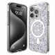 Techsuit iPhone 15 Pro Max - MagSafe - Sparkly Glitter - Σκληρή Θήκη με Πλαίσιο Σιλικόνης - White