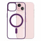 Techsuit iPhone 15 - MagSafe Pro - Σκληρή Θήκη με Πλαίσιο Σιλικόνης - Purple