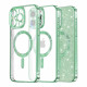 Techsuit iPhone 15 Pro Max - MagSafe - Luxury Glitter - Θήκη Σιλικόνης - Light Green