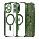 Techsuit iPhone 15 Pro Max - MagSafe - Luxury Glitter - Θήκη Σιλικόνης - Deep Green