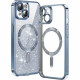 Techsuit iPhone 15 Plus - MagSafe - Luxury Glitter - Θήκη Σιλικόνης - Light Blue