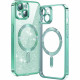 Techsuit iPhone 15 - MagSafe - Luxury Glitter - Θήκη Σιλικόνης - Light Green