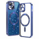 Techsuit iPhone 15 - MagSafe - Luxury Glitter - Θήκη Σιλικόνης - Deep Blue