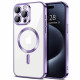 Techsuit iPhone 15 Pro Max - Luxury Crystal MagSafe - Θήκη Σιλικόνης - Light Purple