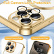 Techsuit iPhone 15 Pro Max - Luxury Crystal MagSafe - Θήκη Σιλικόνης - Gold