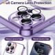 Techsuit iPhone 15 Pro - Luxury Crystal MagSafe - Θήκη Σιλικόνης - Light Purple