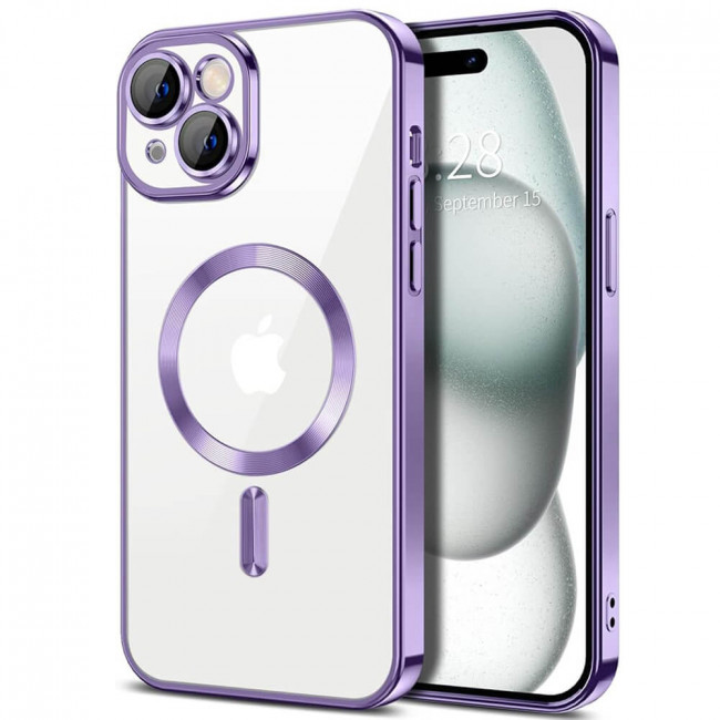 Techsuit iPhone 15 - Luxury Crystal MagSafe - Θήκη Σιλικόνης - Light Purple