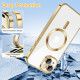 Techsuit iPhone 15 - Luxury Crystal MagSafe - Θήκη Σιλικόνης - Gold